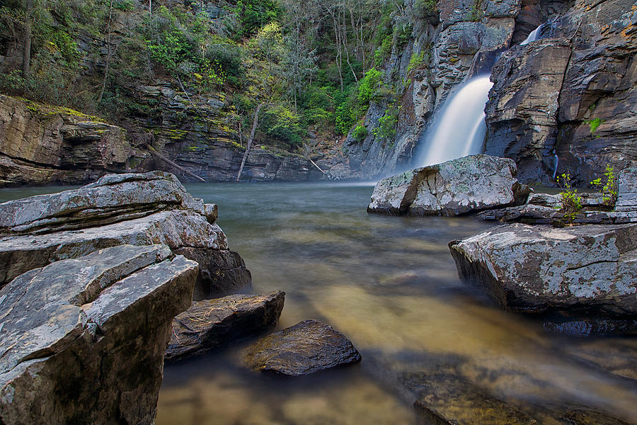 Linville Falls in the Rain #1 Photograph by Mark Steven Houser