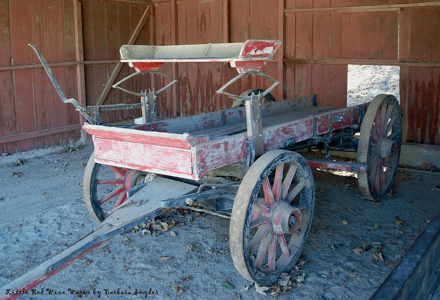 Little Red Wine Wagon #1 Photograph by Barbara Snyder