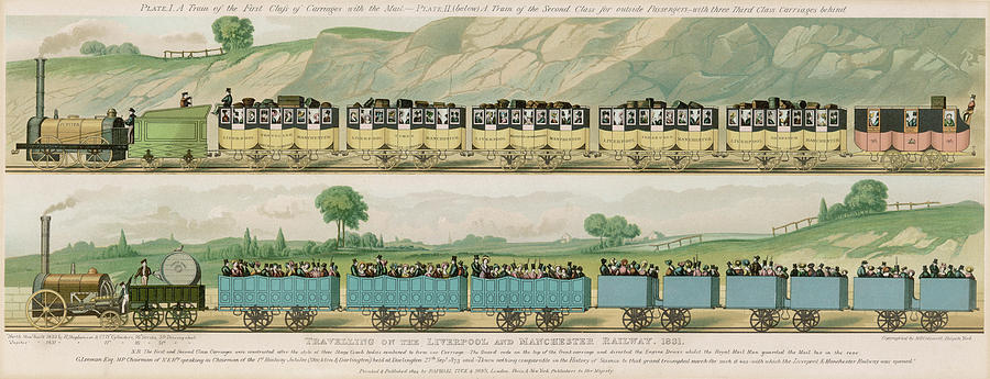 Liverpool To Manchester Railway Two #1 Drawing by Mary Evans Picture ...