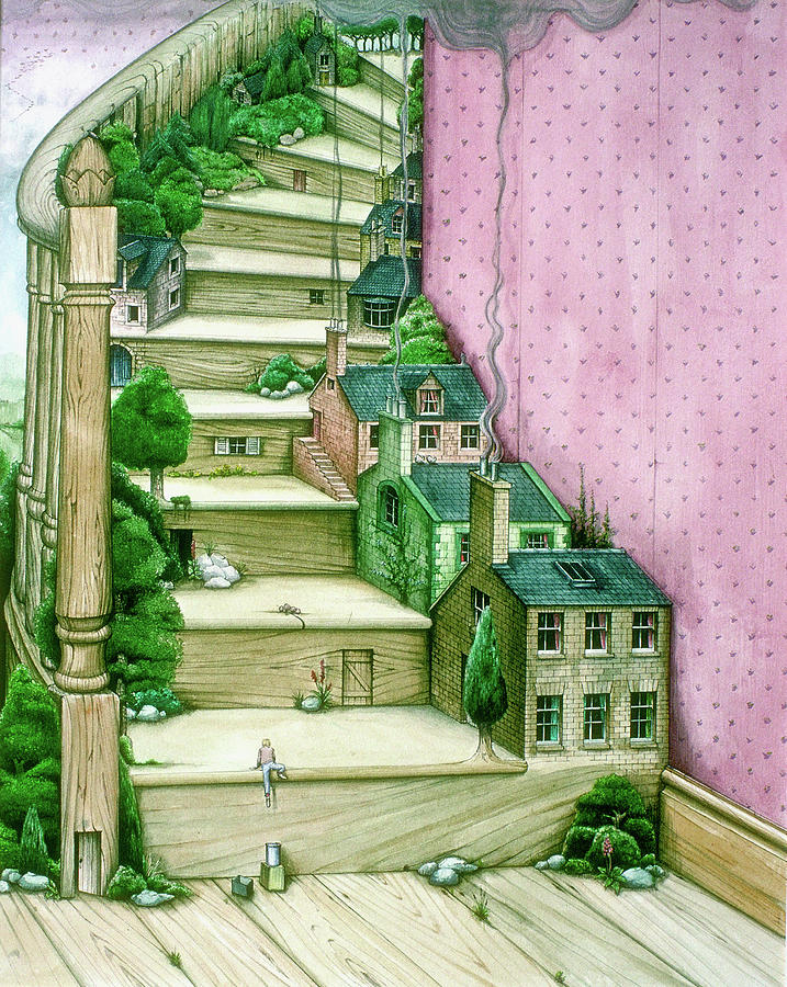 Living Stairs #2 Painting by MGL Meiklejohn Graphics Licensing