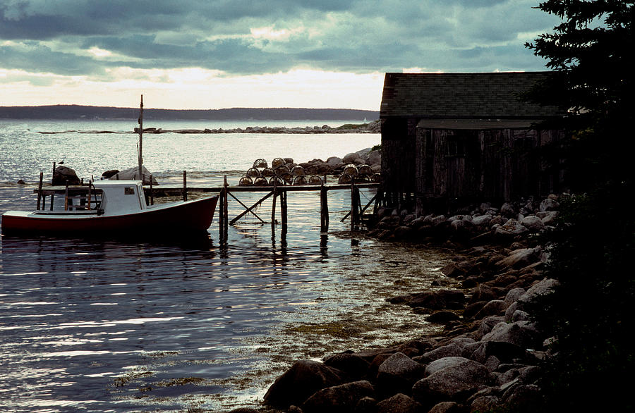 Lobster Boat And Boathouse #1 Photograph by Theodore Clutter