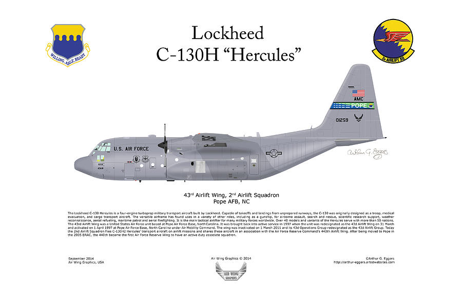 Lockheed C-130H Hercules #5 Digital Art by Arthur Eggers