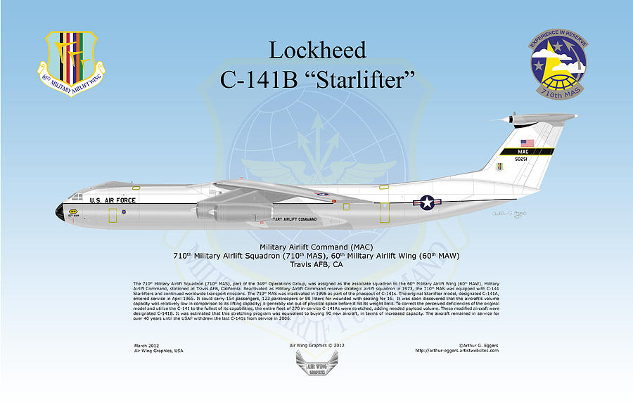 Lockheed C-141B Starlifter #13 Digital Art by Arthur Eggers