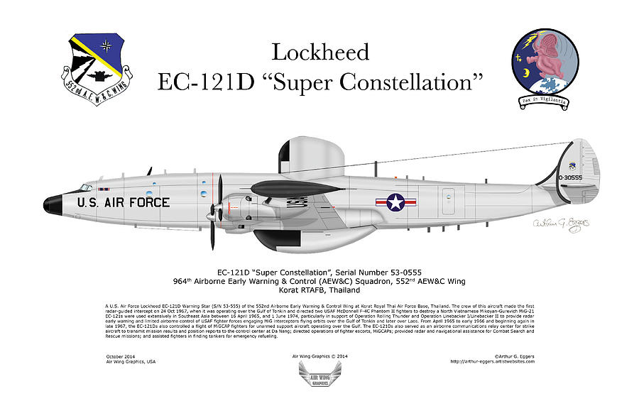 Lockheed EC-121D Super Constellation #2 Digital Art by Arthur Eggers