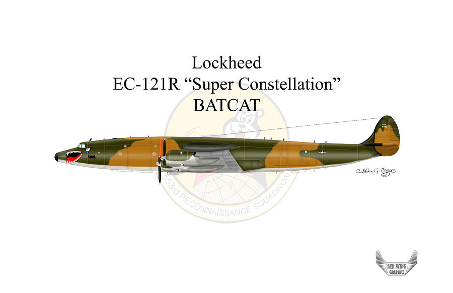 Lockheed EC-121R Batcat #2 Digital Art by Arthur Eggers