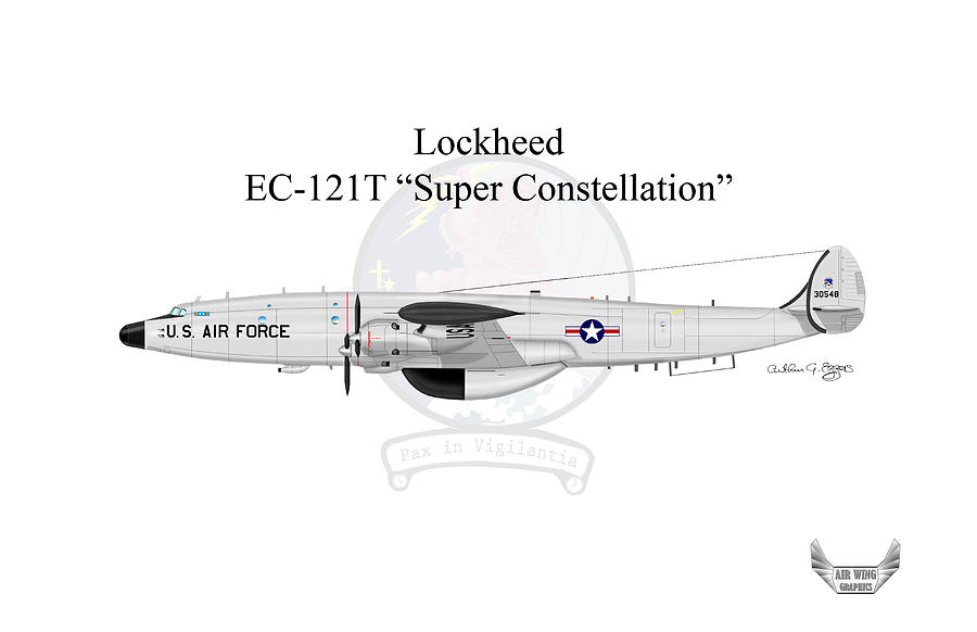 Lockheed EC-121T 964thAEWC #1 Digital Art by Arthur Eggers