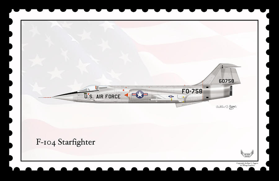 Lockheed F-104 Starfighter #4 Digital Art by Arthur Eggers