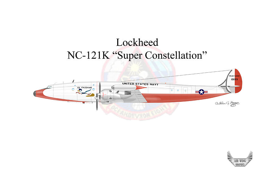 Lockheed NC-121K Super Constellation Project Magnet #1 Digital Art by Arthur Eggers