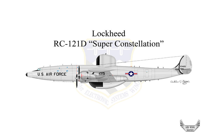 Lockheed RC-121D Super Constellation Digital Art by Arthur Eggers