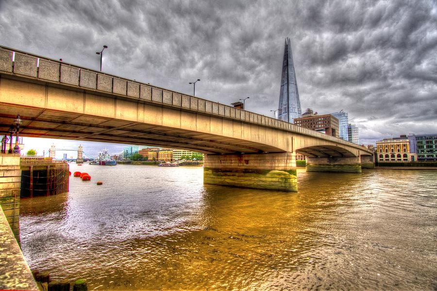 London Bridge Shard HDR #1 Photograph by David French