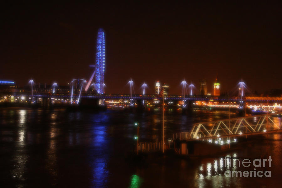 London Eye At Night Photograph by Doc Braham