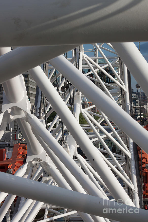 London Photograph - London Eye Superstructure #1 by Thomas Marchessault