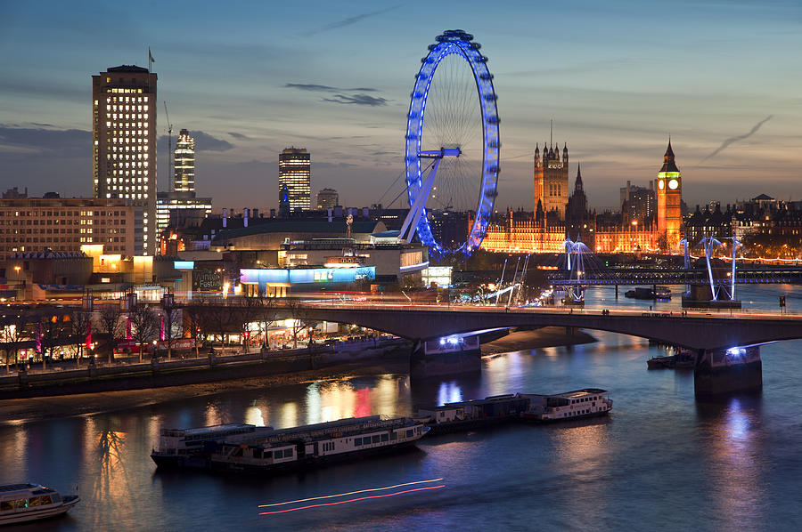 London Night Skyline Photograph by Matthew Gibson