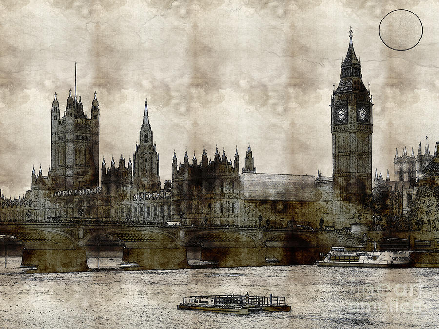 London Parliament Building #1 Drawing by Celestial Images