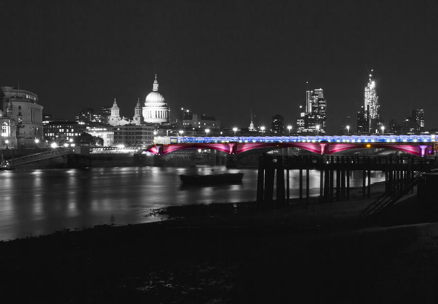 London Thames Bridges BW #1 Photograph by David French
