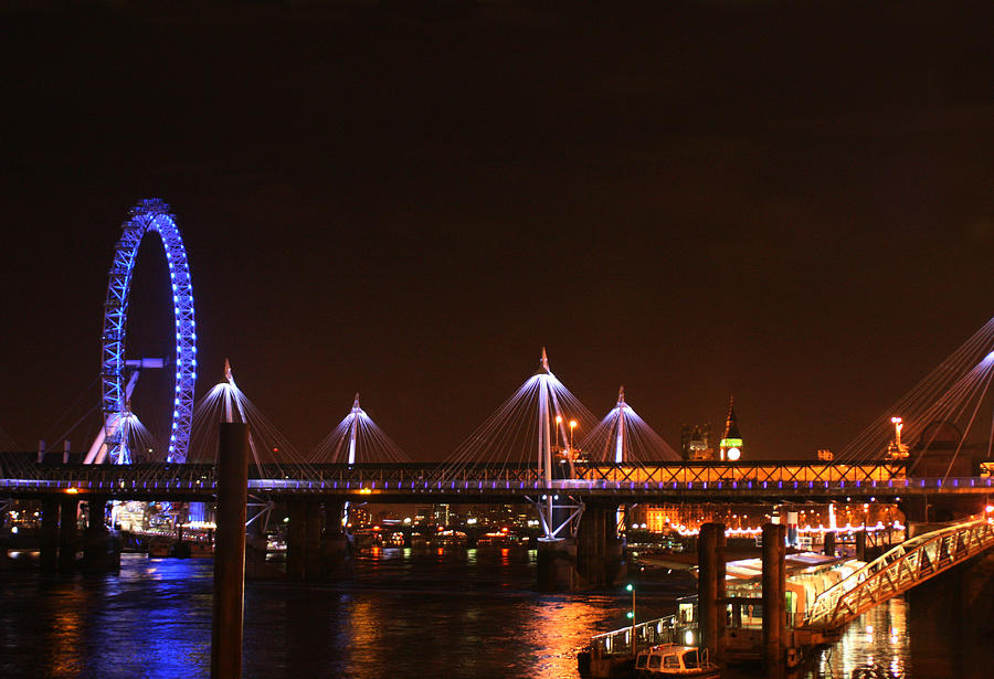 River Thames At Night #1 Photograph by Doc Braham