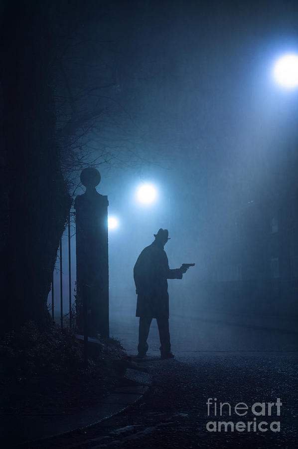 Winter Photograph - Lone Gunman In Fog At Night #1 by Lee Avison