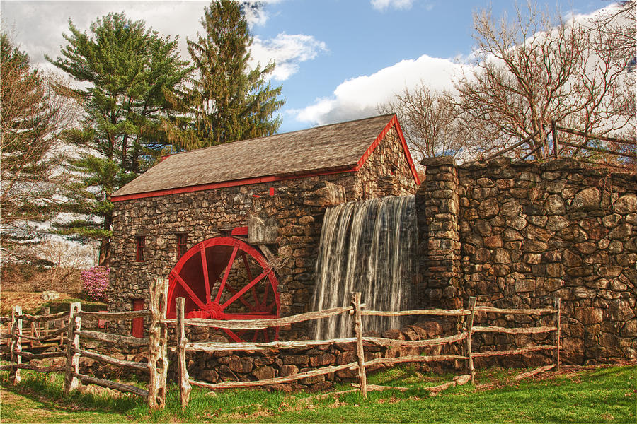 Longfellows Wayside Inn grist mill #1 Photograph by Jeff Folger