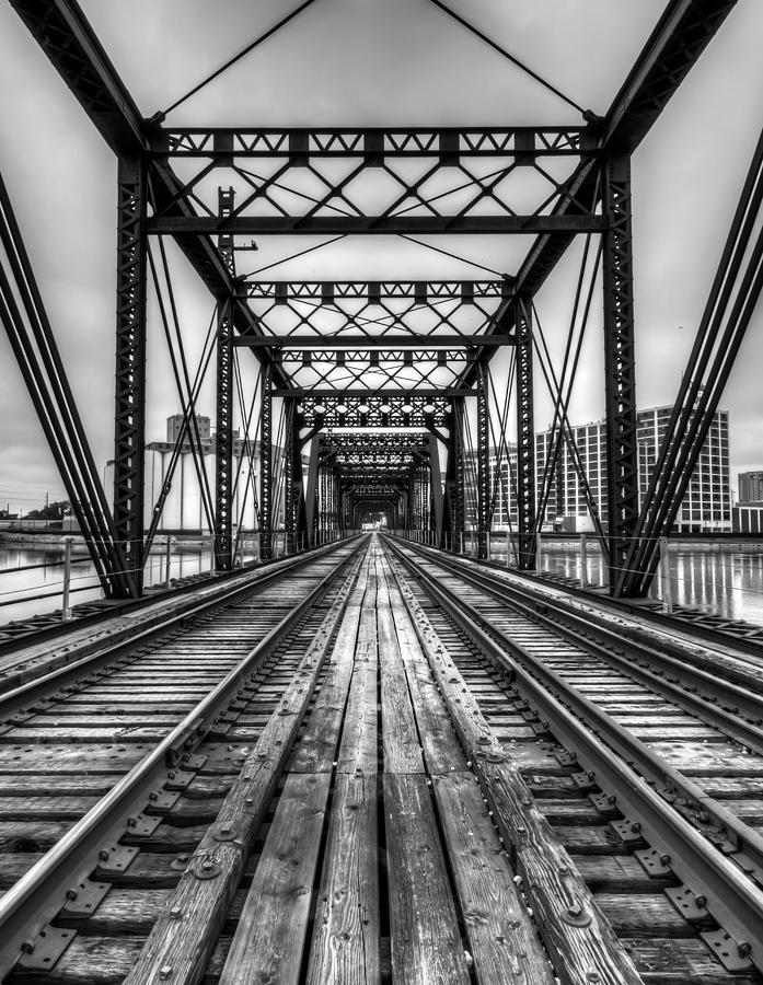 Looking Down the Tracks in Black and White #1 Photograph by Anthony Doudt