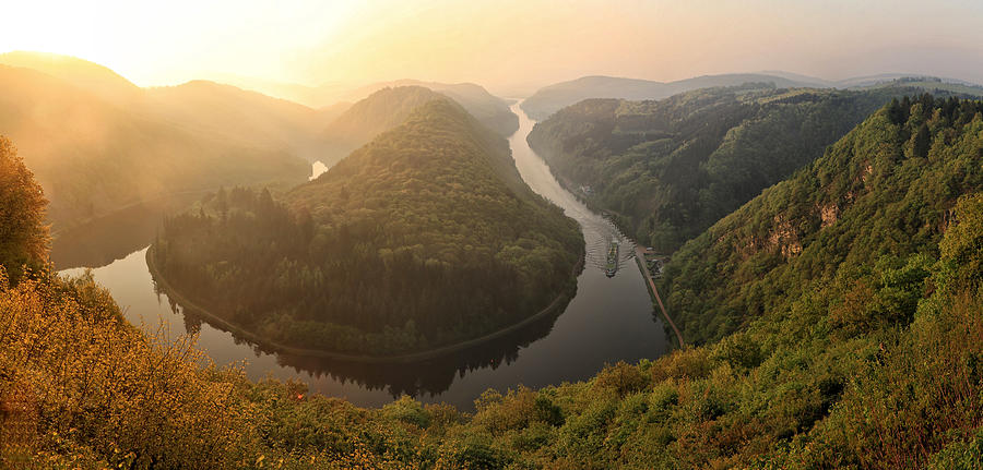 Loop Of River Saar, Mettlach, Germany #1 Photograph by Hans-peter Merten