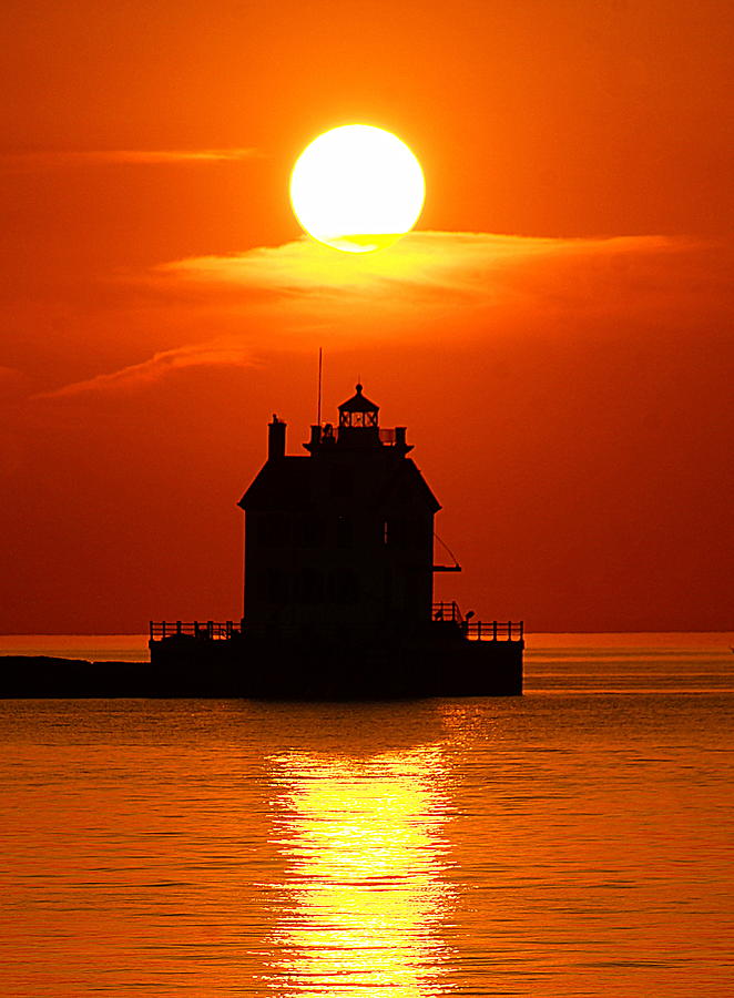 Lorain Harbor Sunset Photograph by Robert Bodnar - Fine Art America