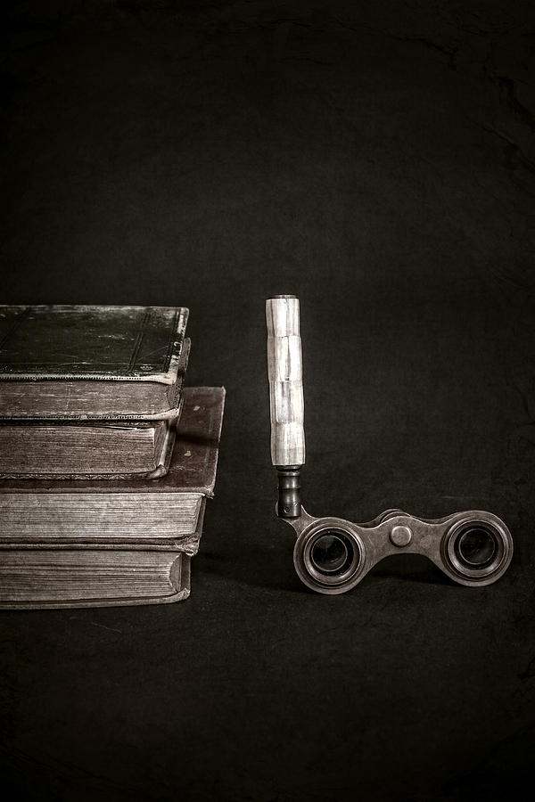 Vintage Photograph - Lorgnette With Books #1 by Joana Kruse