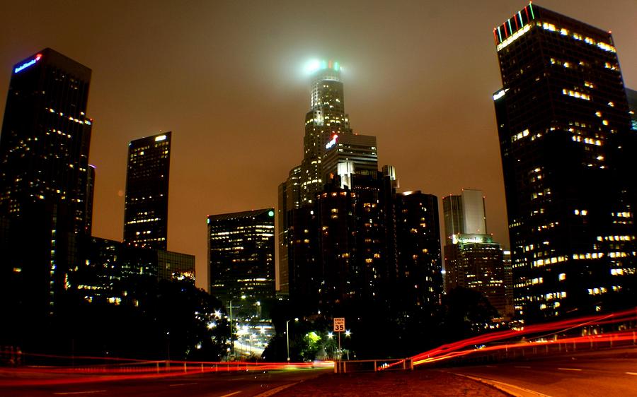 Los Angeles skyline at night #1 Photograph by Jetson Nguyen