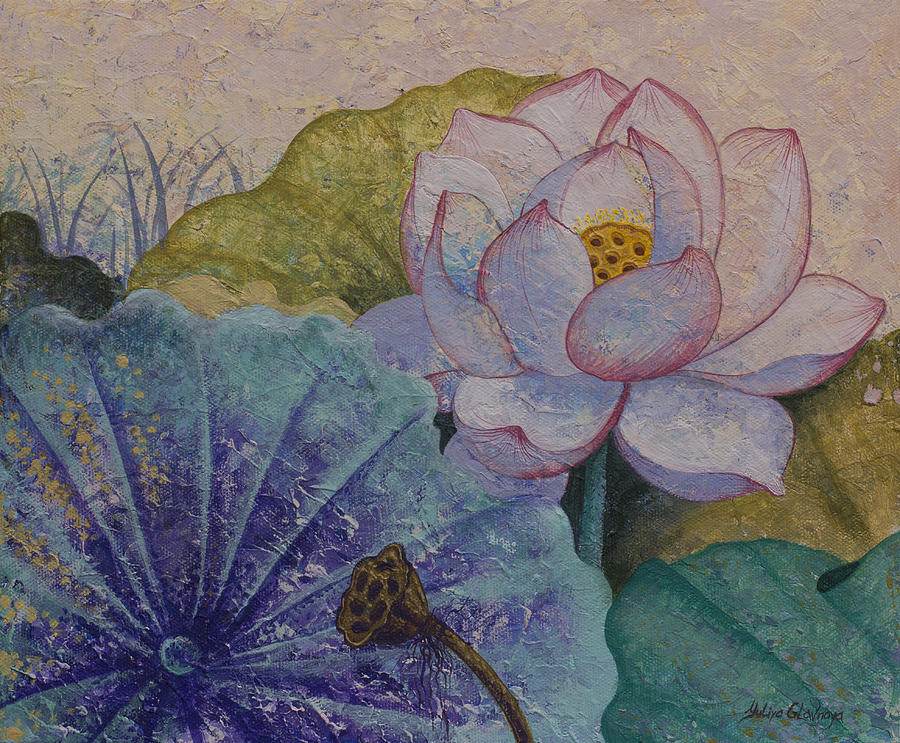 Lotus #1 Painting by Yuliya Glavnaya