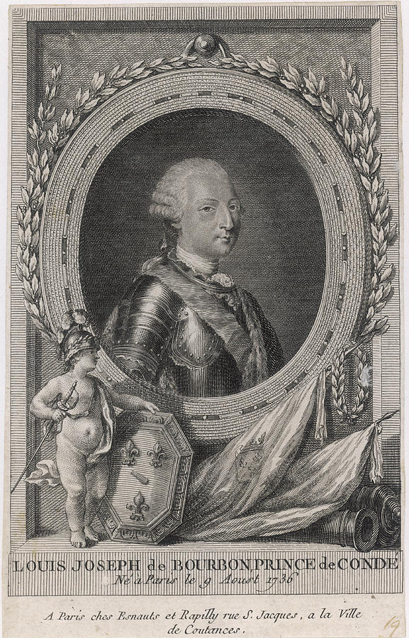 Louis Joseph De Bourbon Prince De Conde Drawing by Mary Evans Picture Library