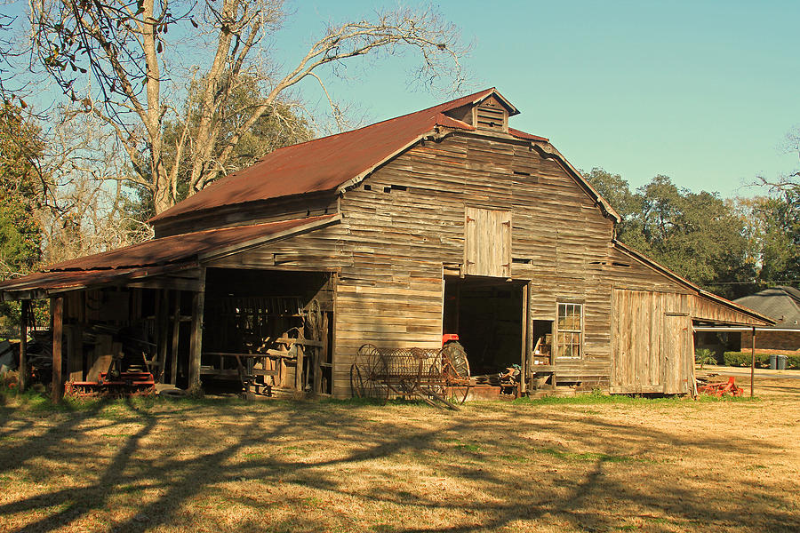 Louisiana Cajun Cypress Barn Photograph by Ronald Olivier - Pixels