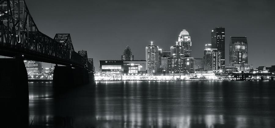 Louisville Framed Art Black and White: The Louisville Skyline at Dawn