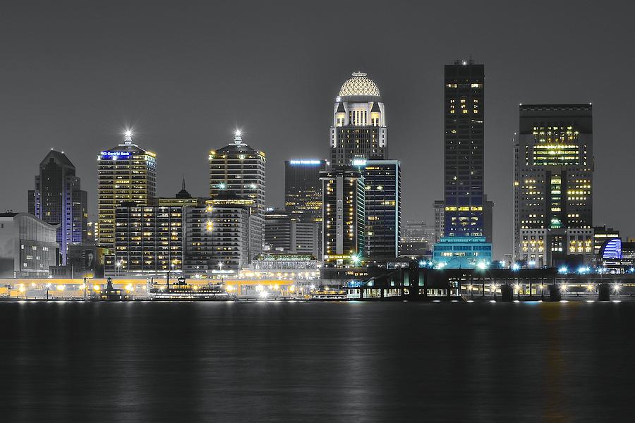 Night Lights of Louisville Photograph by Frozen in Time Fine Art Photography