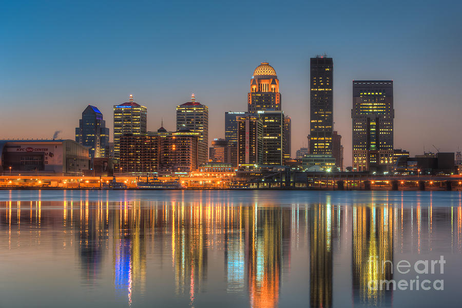 Louisville Skyline Morning Twilight III Photograph by Clarence Holmes