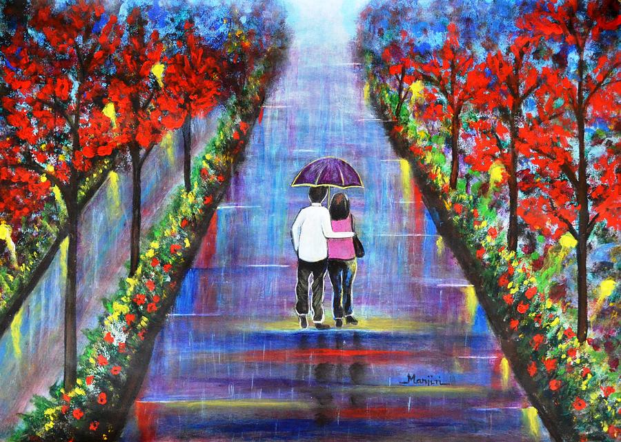 Love Blossoms Painting by Manjiri Kanvinde