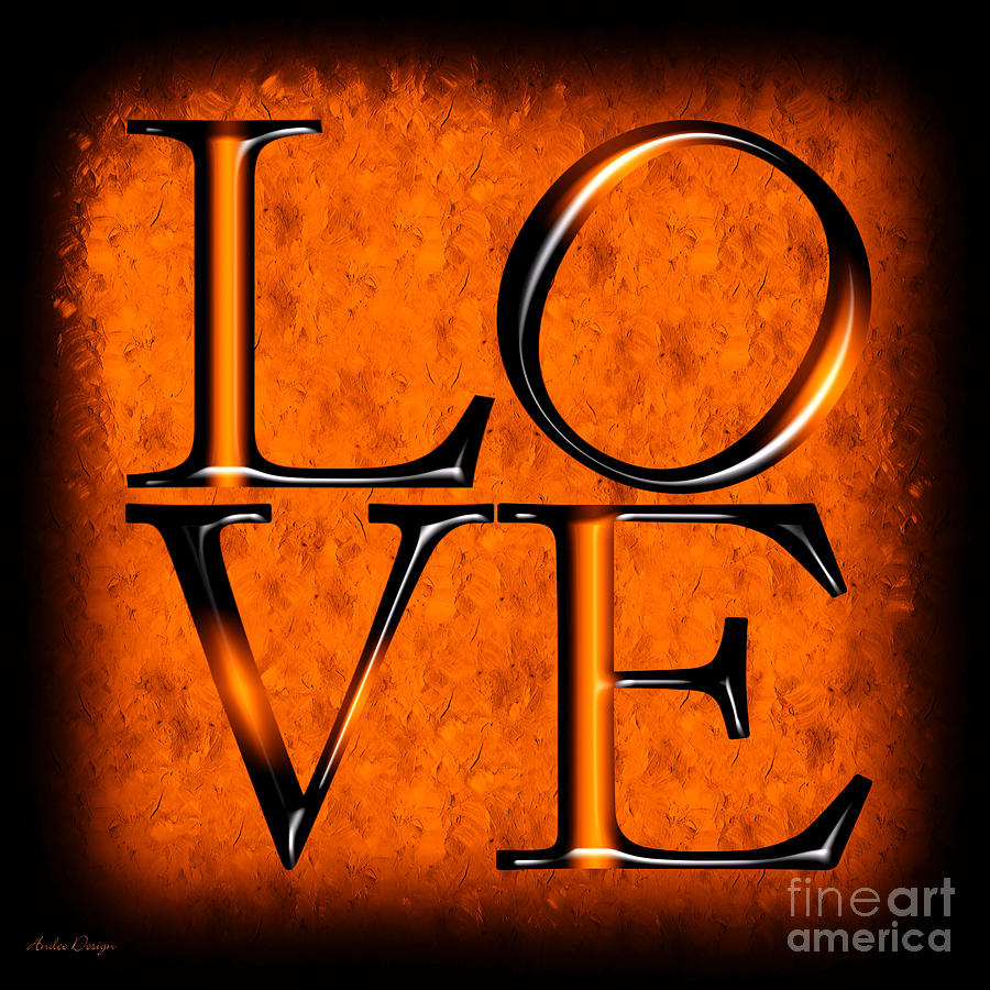 Love In Orange #1 Digital Art by Andee Design