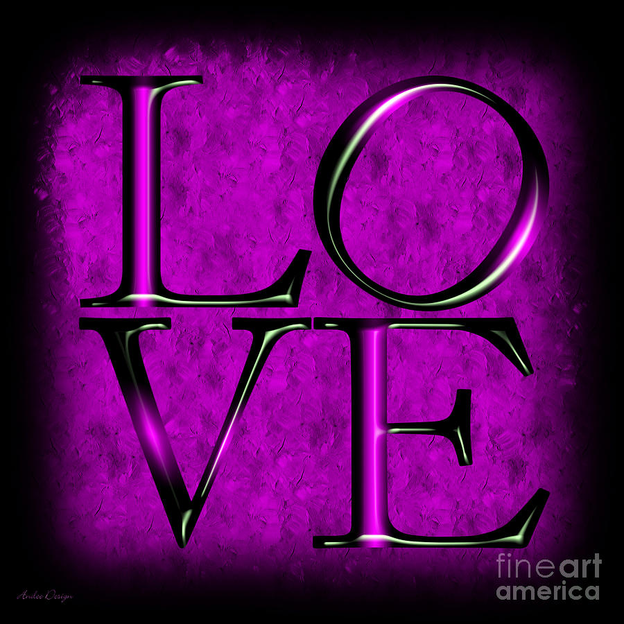 Love In Purple #1 Digital Art by Andee Design
