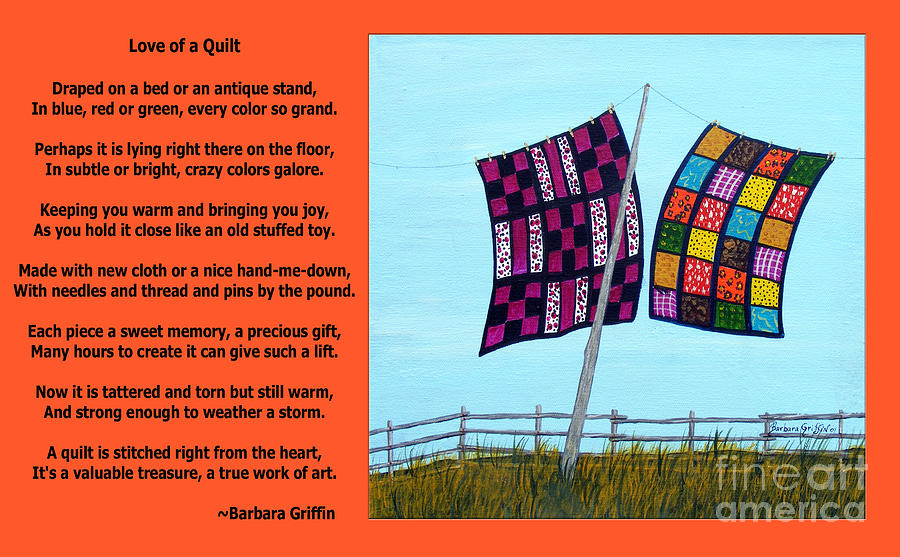 Love of a Quilt  #1 Painting by Barbara A Griffin