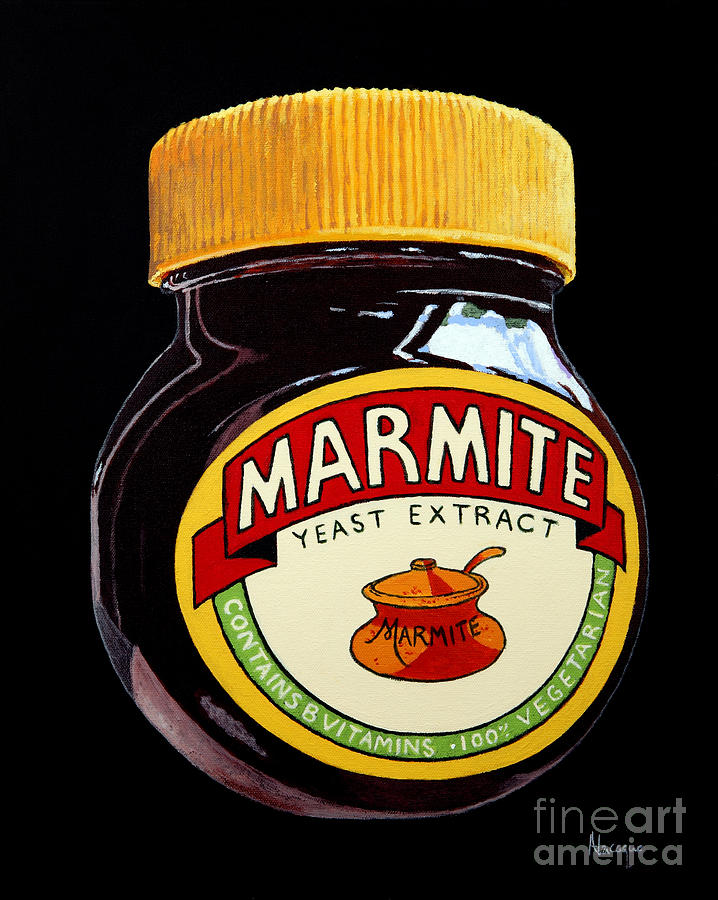 Marmite Painting - Loving it Large #1 by Alacoque Doyle