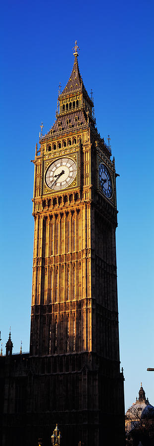 Architecture Photograph - Low Angle View Of A Clock Tower, Big #1 by Panoramic Images