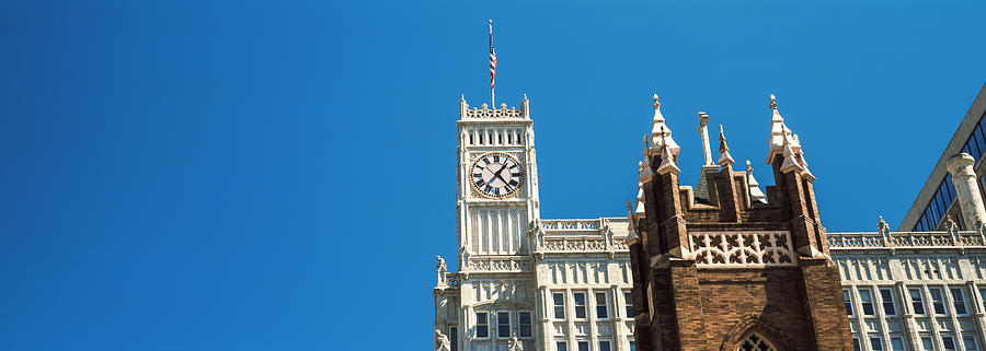 Architecture Photograph - Low Angle View Of A Clock Tower, Lamar #1 by Panoramic Images