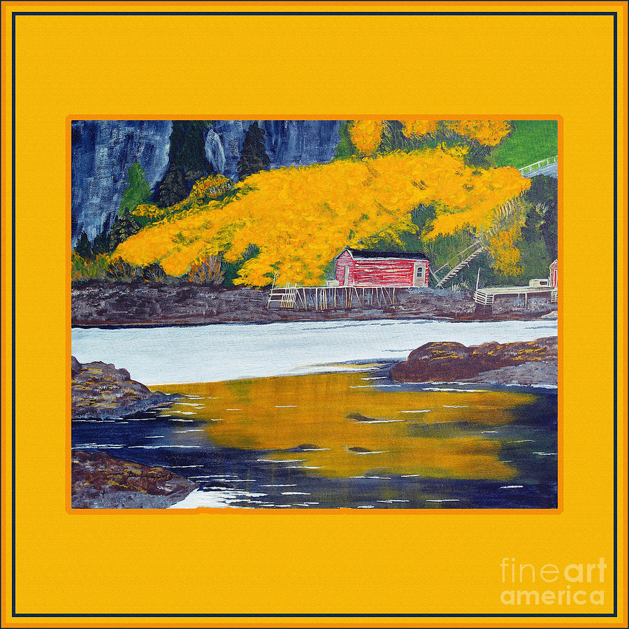 Low Tide and Autumn Splendor #2 Painting by Barbara A Griffin