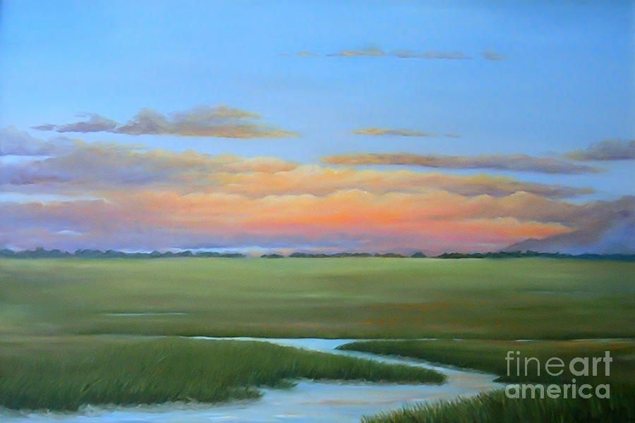 Lowcountry Sunset Painting by Audrey McLeod