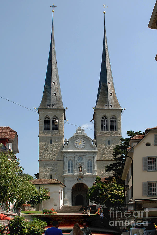 Lucerne Cathedral #1 Digital Art by Pravine Chester