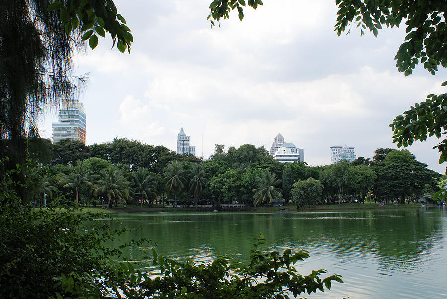 Lumpini Park in Bangkok #1 Digital Art by Carol Ailles