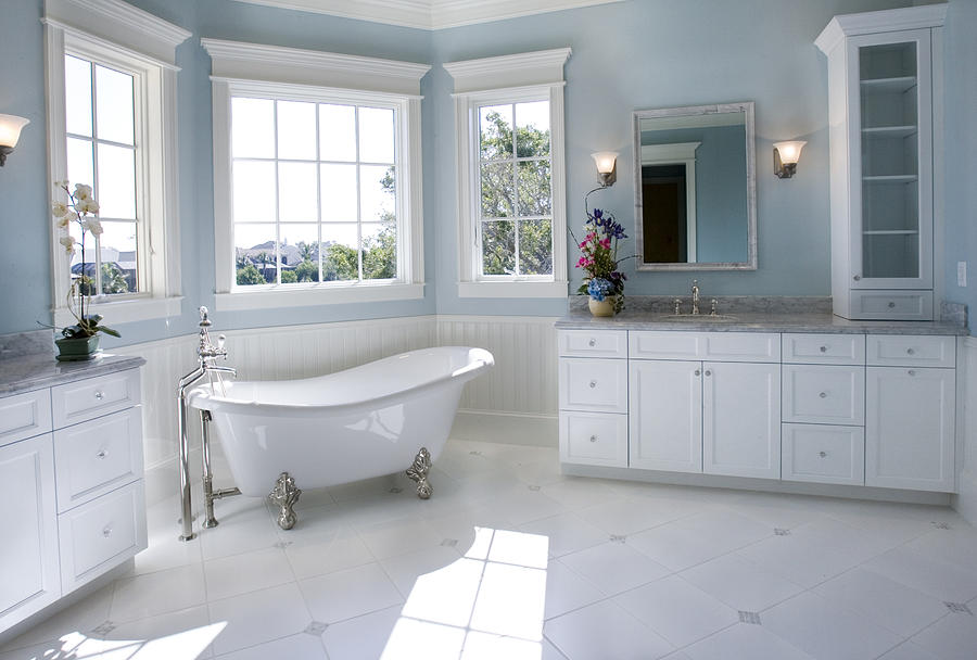 Luxury Master Bathroom with Free Standing Bath Tub #1 Photograph by TerryJ