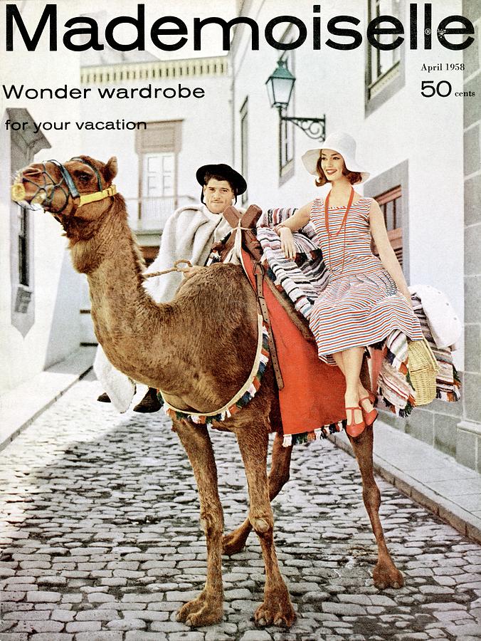 Mademoiselle Cover Featuring Model Dolores #1 Photograph by Herman Landshoff