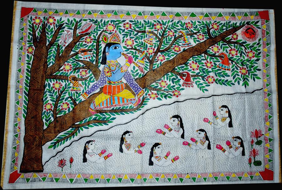 Madhubani Painting #1 Painting by Alka Das
