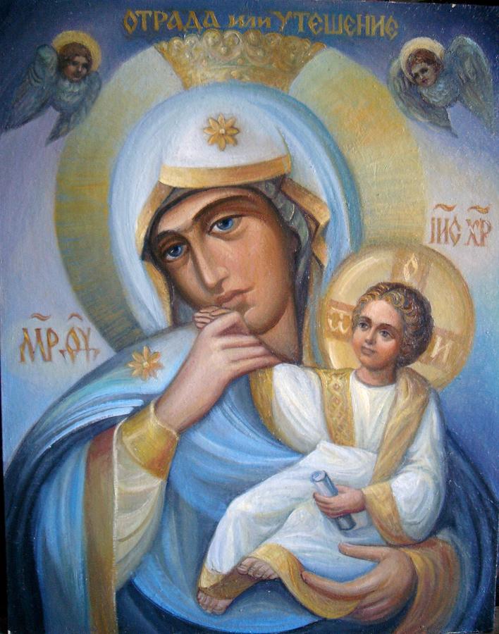 Icon Painting - Madonna #1 by Valeriya Temnenko