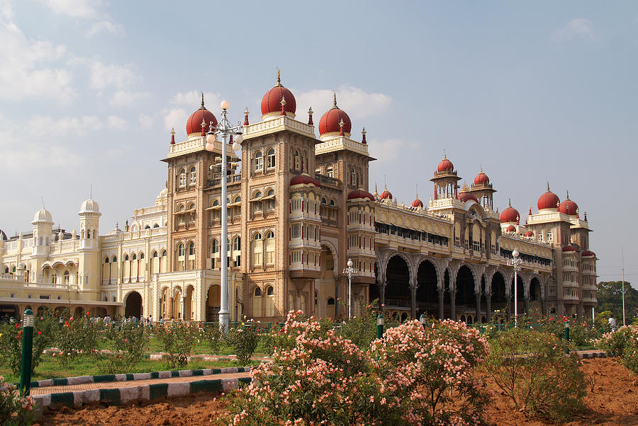 Maharajas Palace and Garden India Mysore #1 Digital Art by Carol Ailles