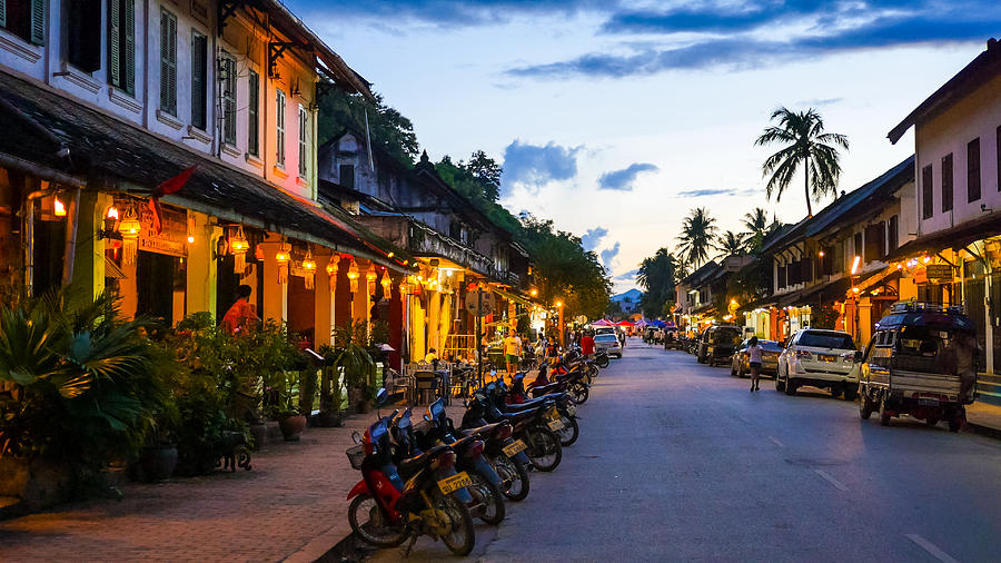 Main Street in Luang Prabang, Laos #1 Photograph by Holgs